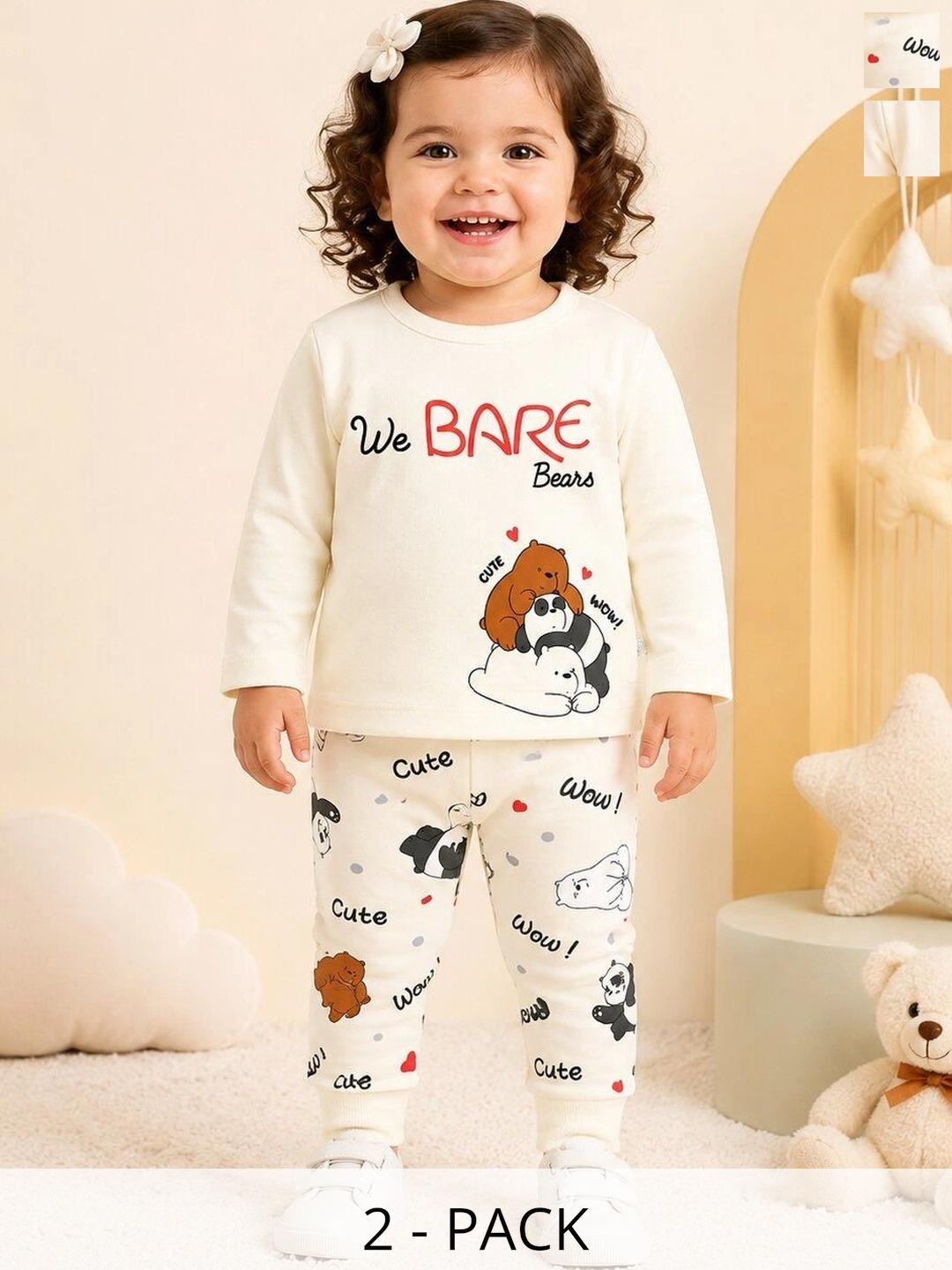Buy YK X Tinyo Girls Printed T Shirt With Pyjamas -  - Apparel for Girls