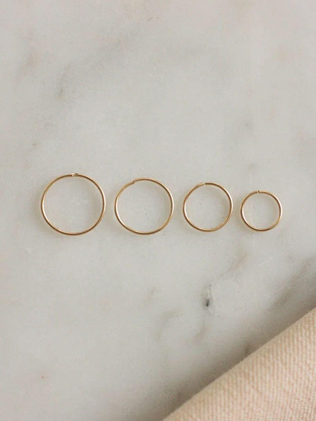 Buy Sangria Set Of 4 Bali Helix Piercing Hoop Earrings -  - Accessories for Women