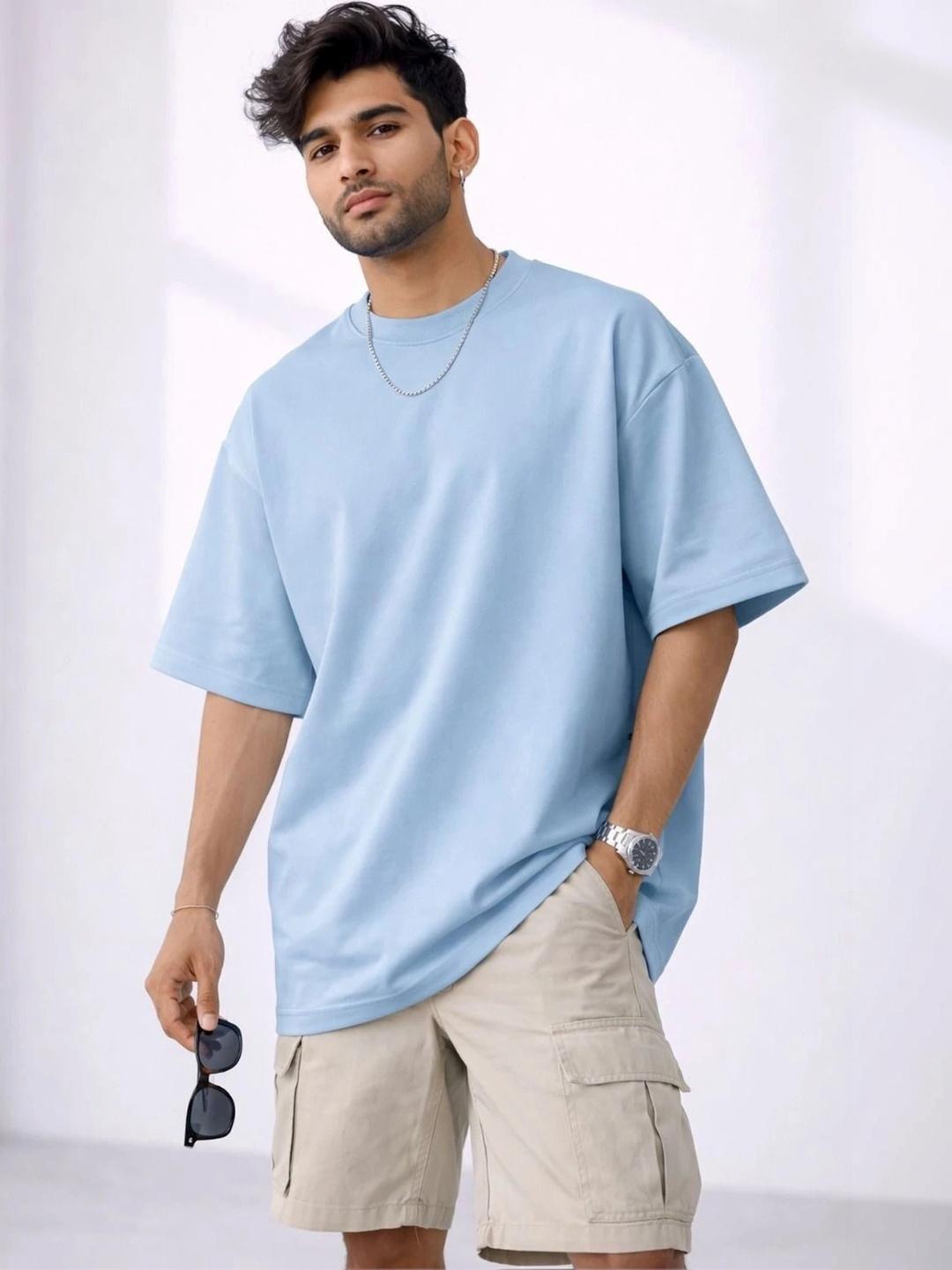 REXXONI Men Drop-Shoulder Cotton T-Shirt - Image 1
