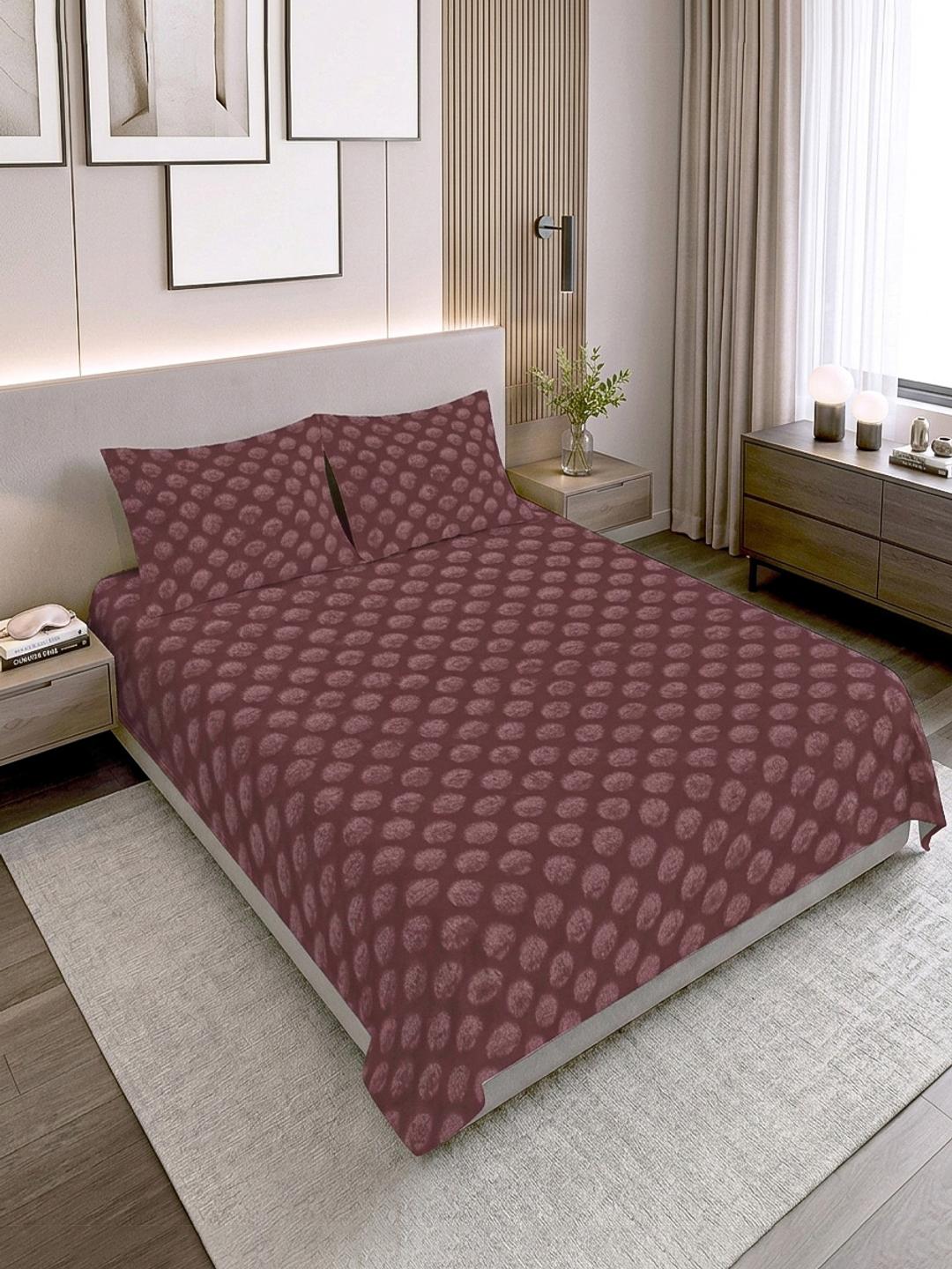 Buy Myntra Elegant Homes Rust Geometric 300 TC King Bedsheet With 2 Pillow Covers - - Home for Unisex