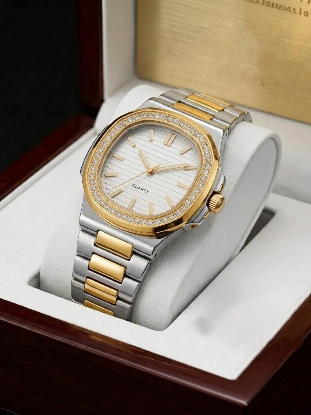 Buy SZN Men Dial & Stainless Steel Straps Analogue Watch Diamond Rosra GoldYO -  - Accessories for Men
