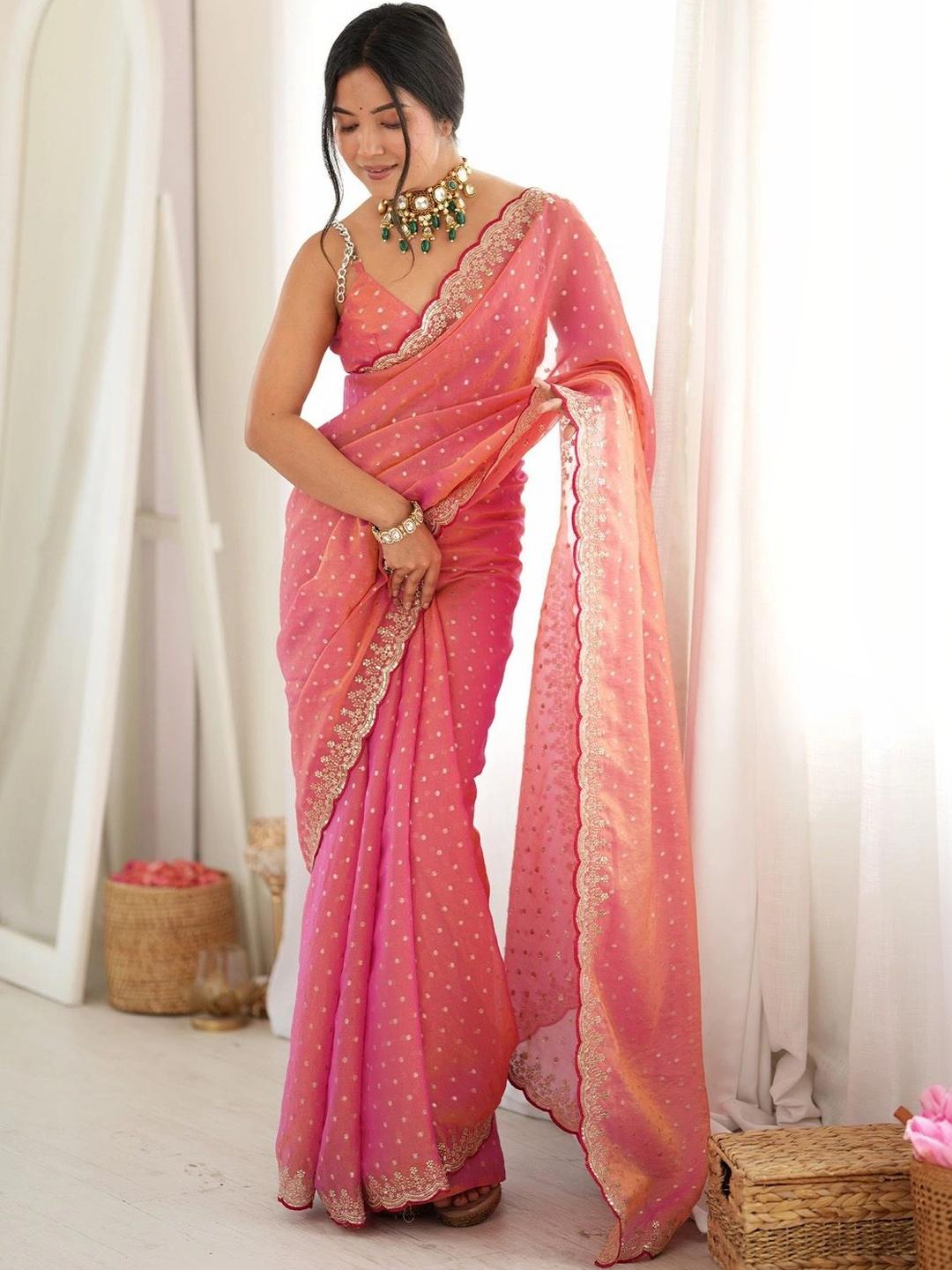 Buy Anouk Embellished Embroidered Silk Blend Designer Saree - Sarees ...