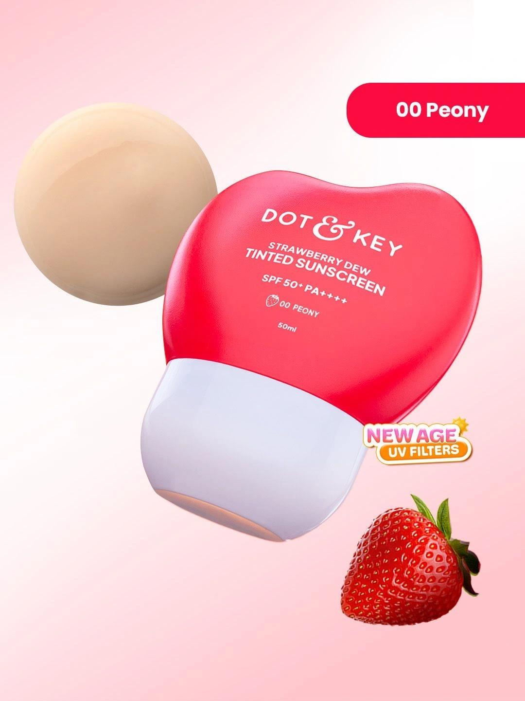 Buy DOT & KEY Strawberry Dew Tinted Sunscreen SPF 50+ Pa++++ 50 Ml Peony - - Personal Care for Unisex