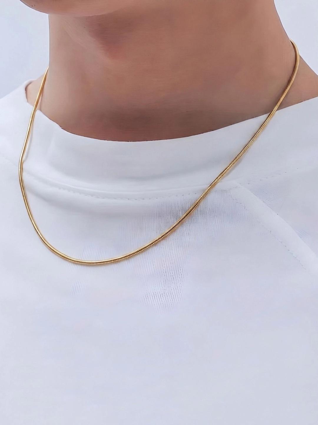 Buy Minprice Anti Tarnish Stainless Steel 2mm Gold Plated Chain - - Accessories for Unisex
