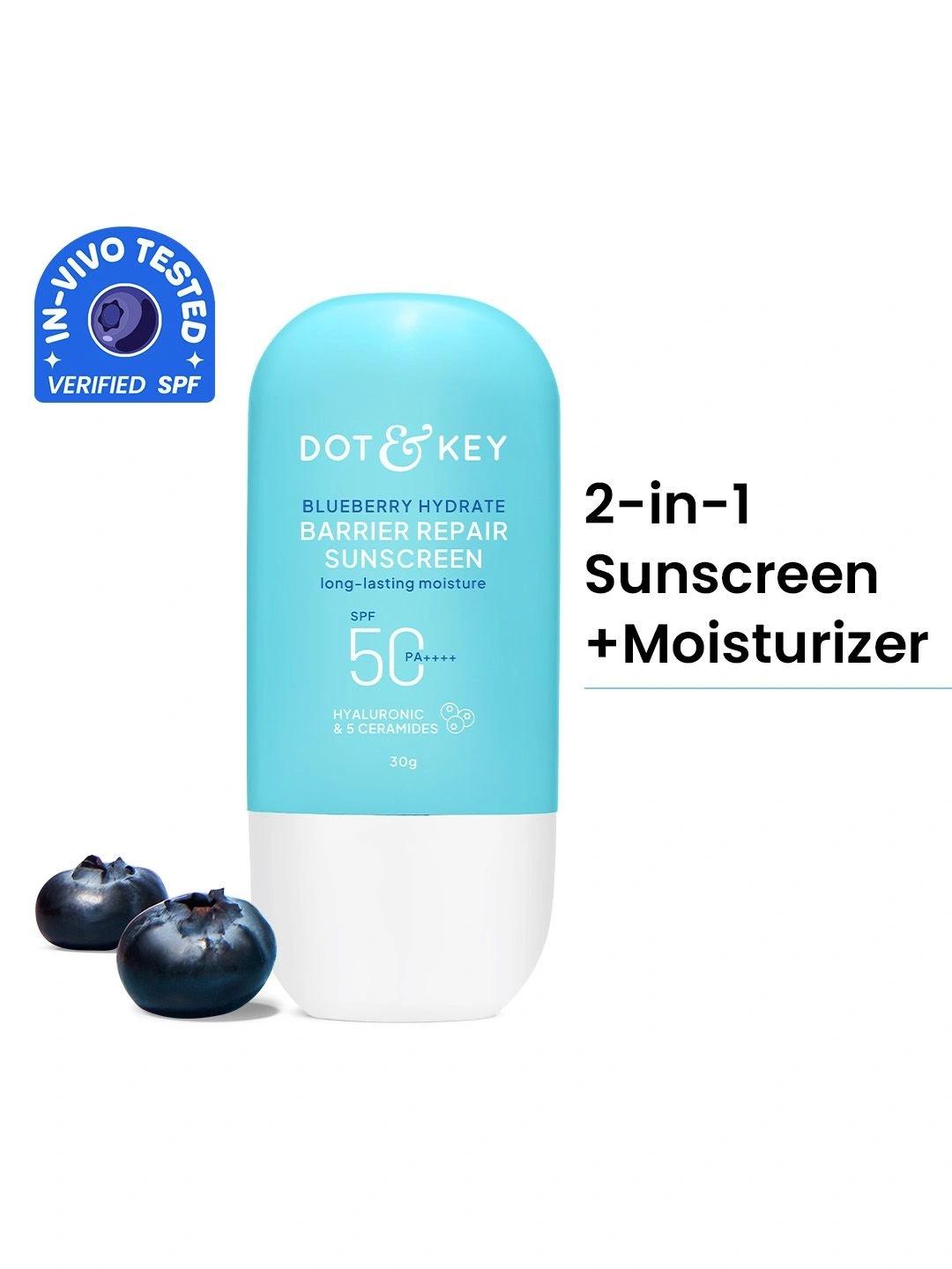 DOT & KEY Blueberry Hydrate Barrier Repair Sunscreen SPF 50+ 30g - Image 1
