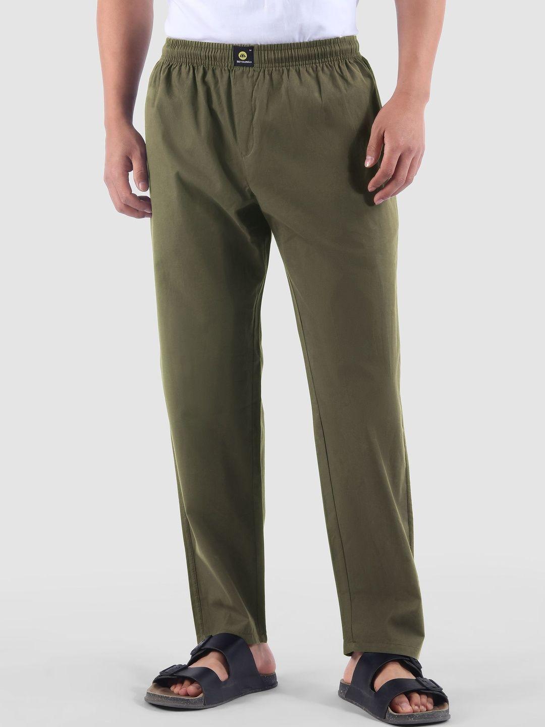 Buy Beyoung Men Mid Rise Lounge Pants - - Apparel for Men