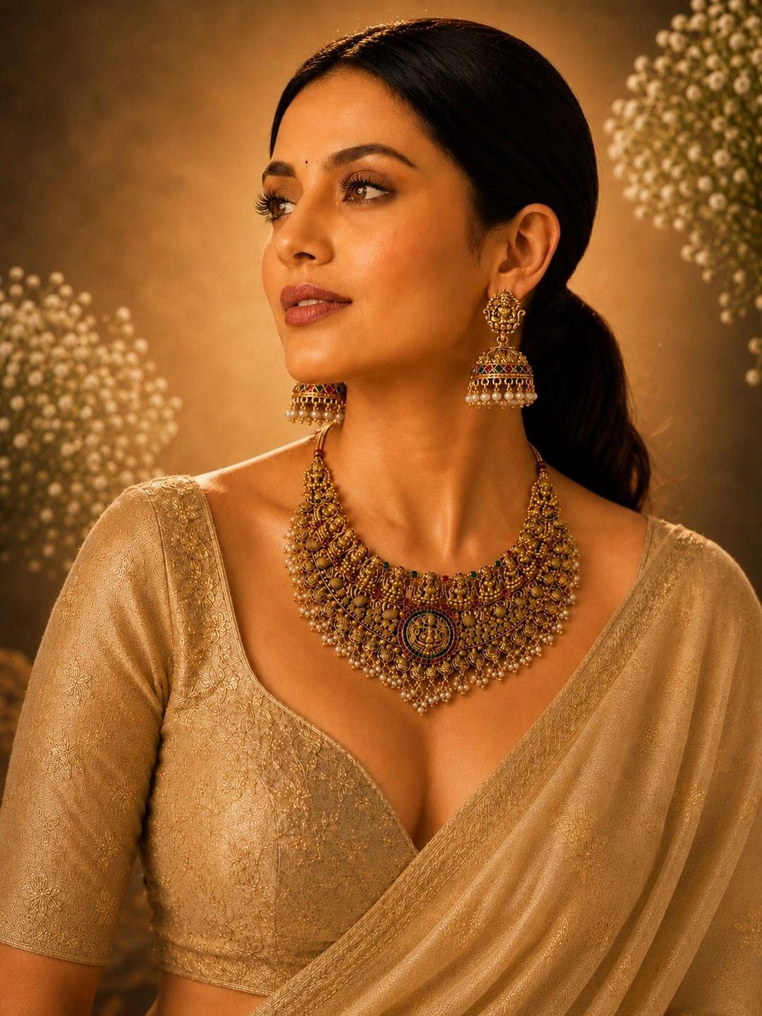 Buy PANASH Gold Plated Stones Studded Jewellery Set -  - Accessories for Women