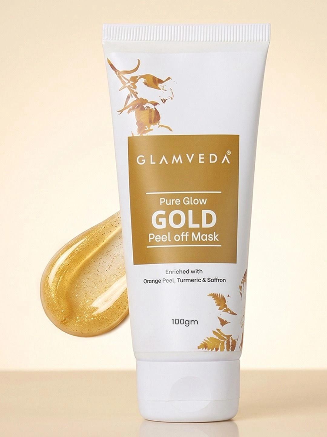 Buy GLAMVEDA Pure Glow Gold Peel Off Mask With Orange Peel & Turmeric   100g -  - Personal Care for Women