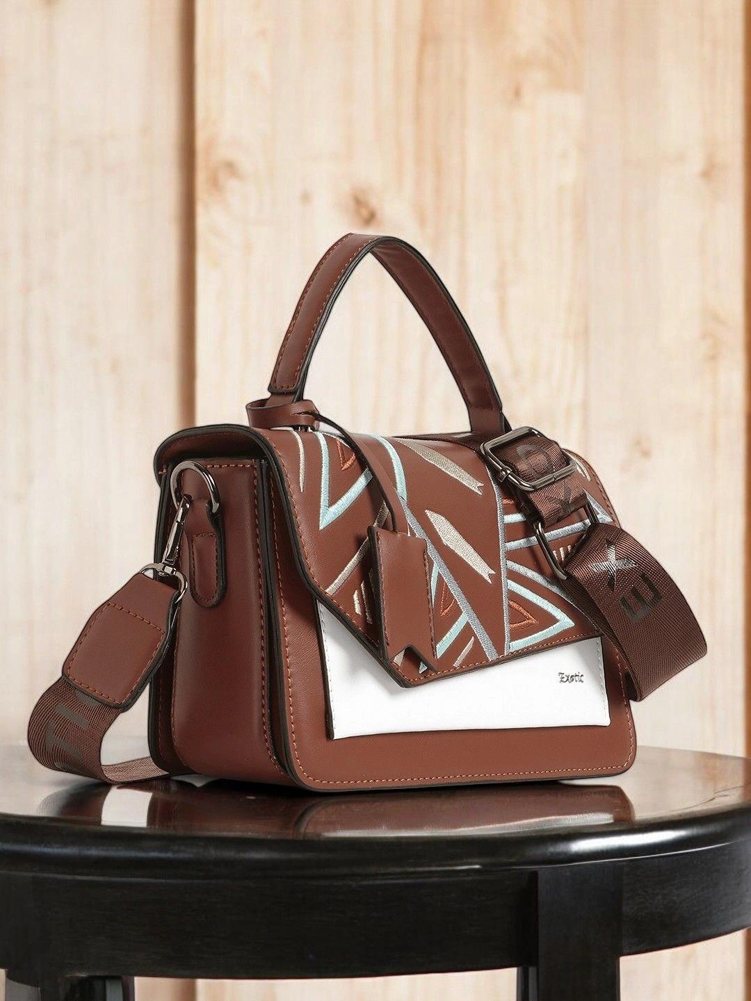 Buy Exotic Embroidered Synthetic Leather Structured Sling Bag - - Accessories for Women