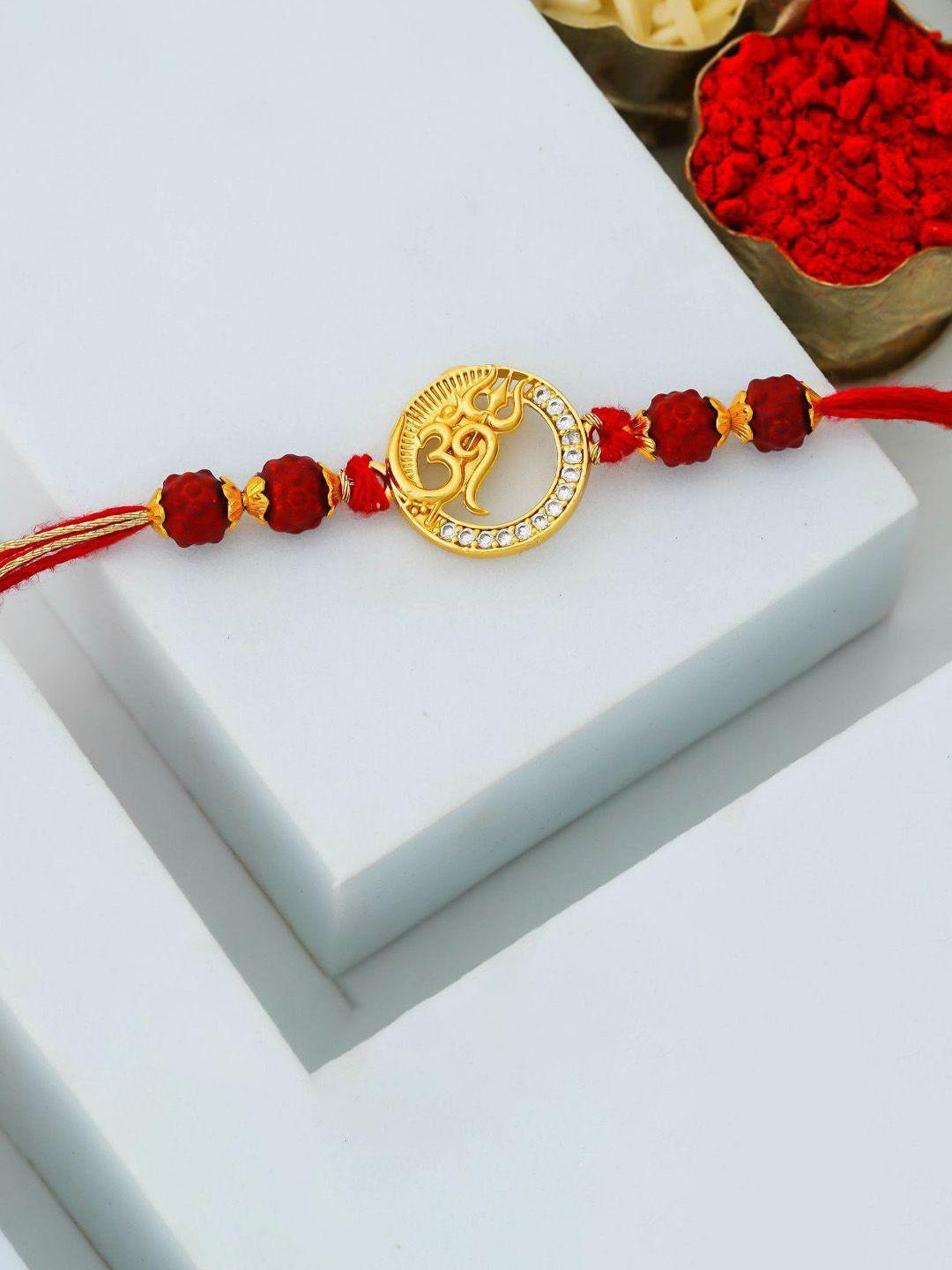 Buy ECraftIndia Thread Om Designer Rakhi For Brother -  - Accessories for Unisex