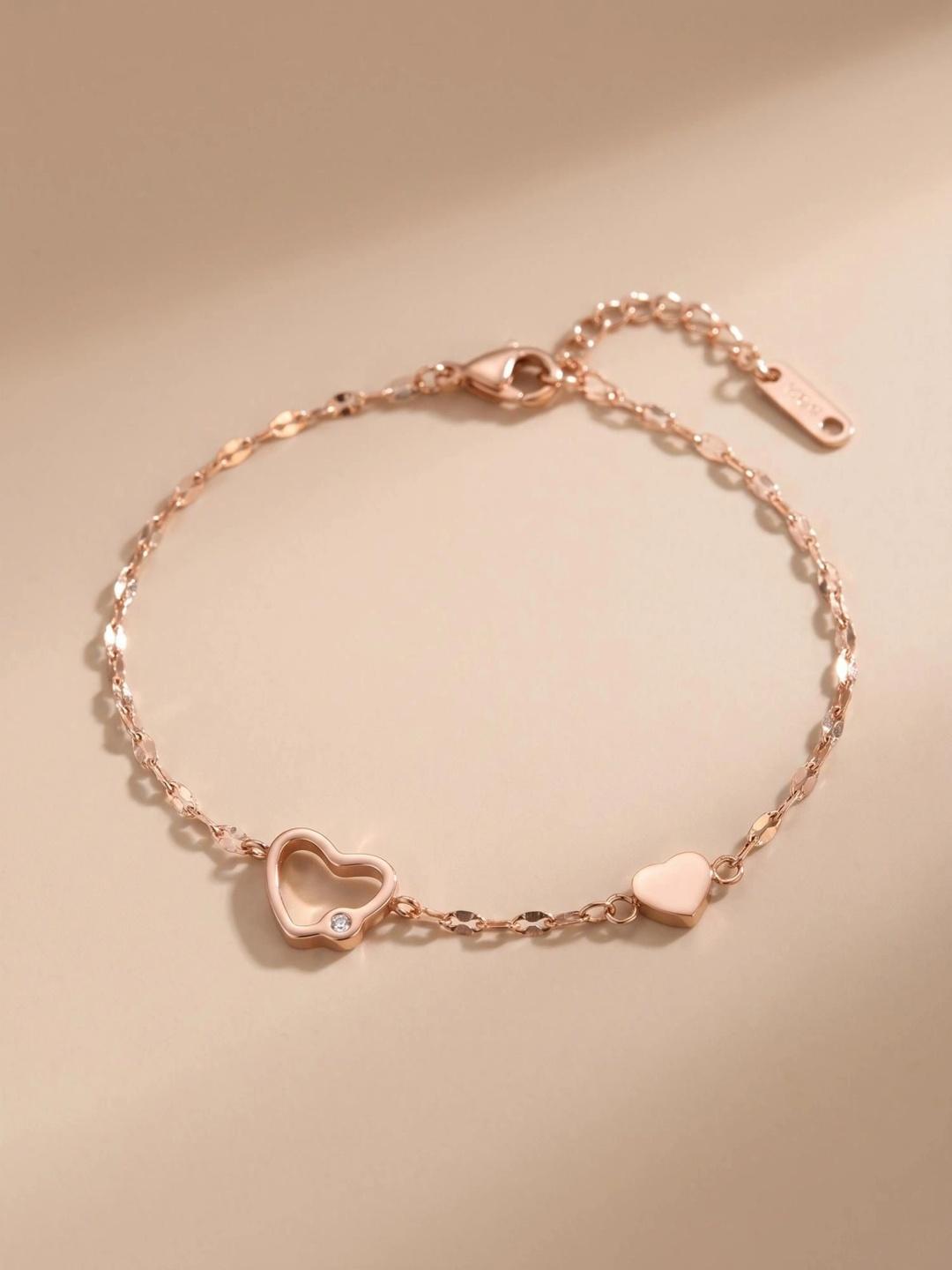 Buy MYKI Cubic Zirconia Rose Gold Plated Link Bracelet -  - Accessories for Women