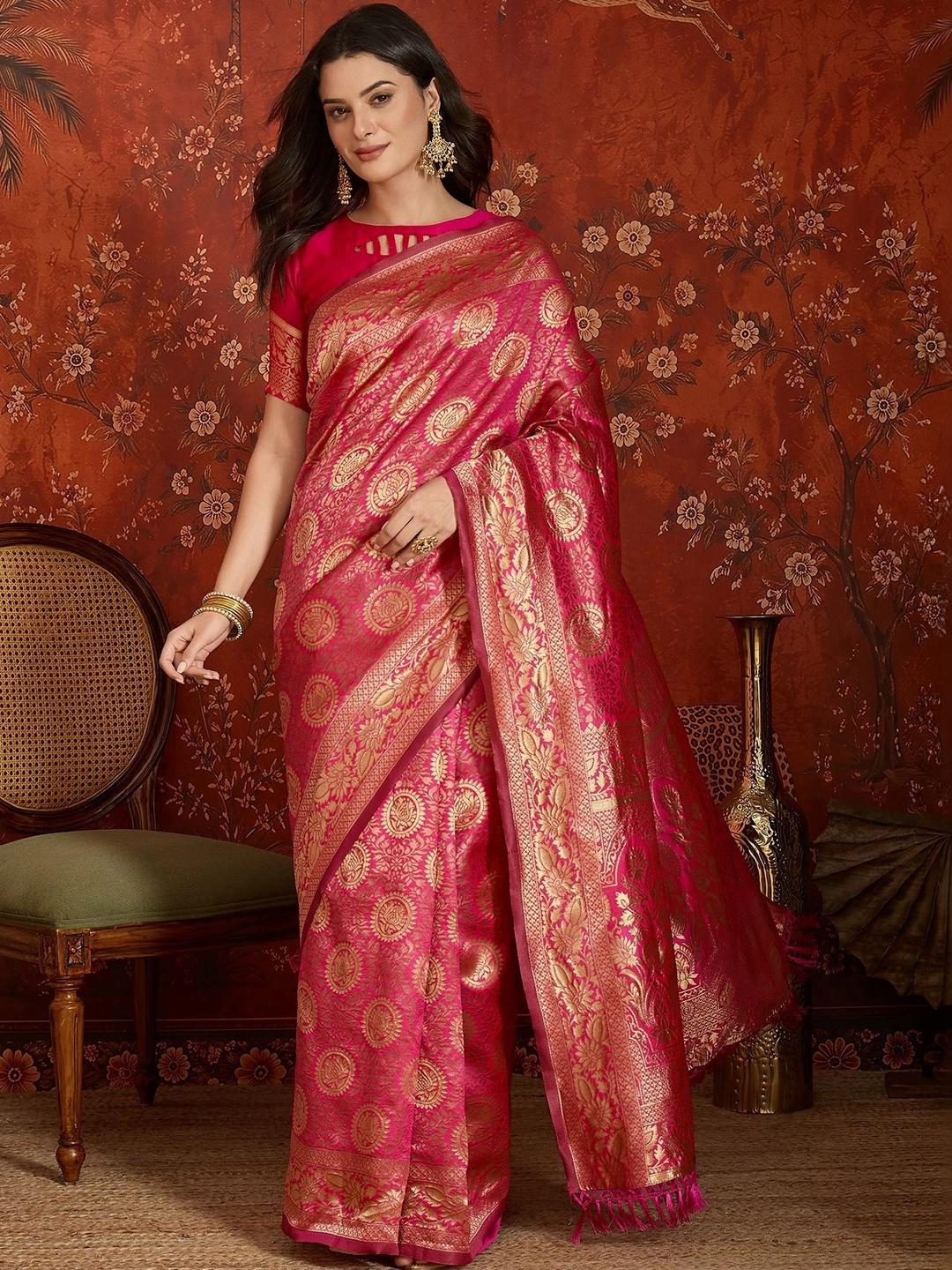 Szn Women Woven Design Zari Art Silk Banarasi Sare