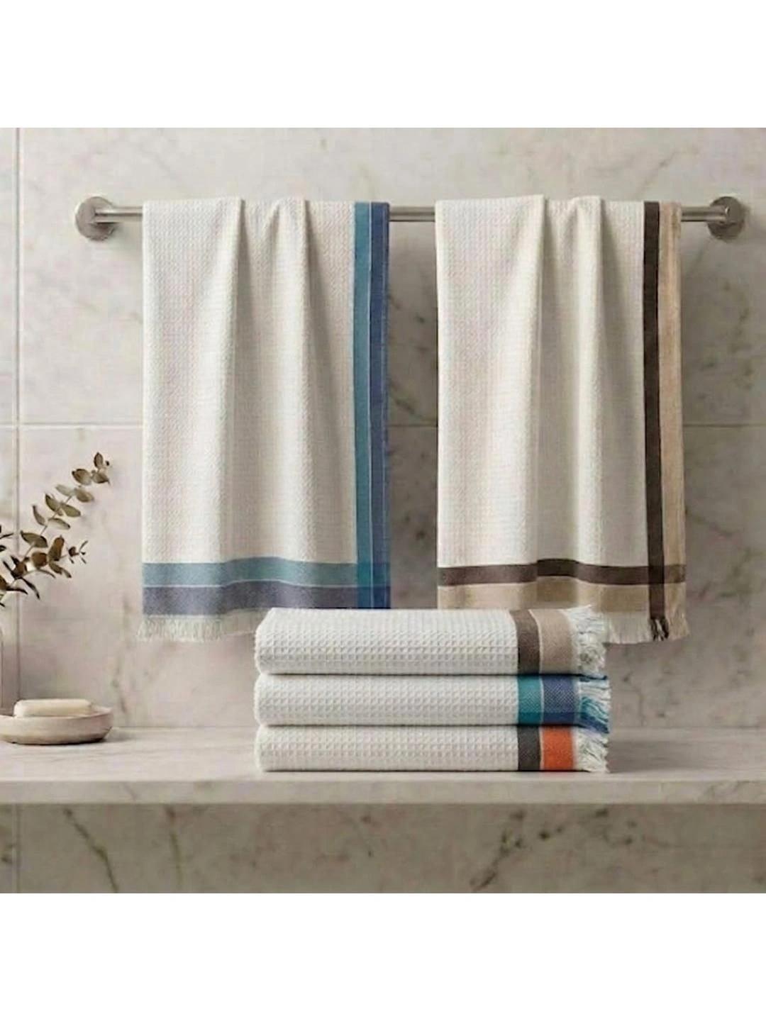 Buy Athom Trendz 210GSM Super Soft 5PCs Adult Regular Bath Towel 30x59In -  - Home for Unisex