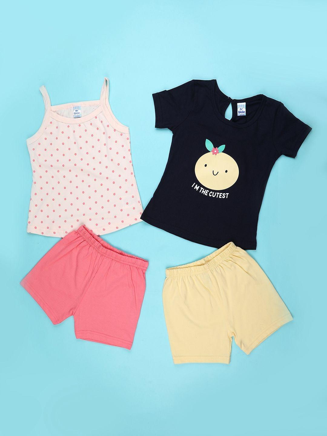 Buy V Mart Girls Printed T Shirt With Shorts - - Apparel for Girls