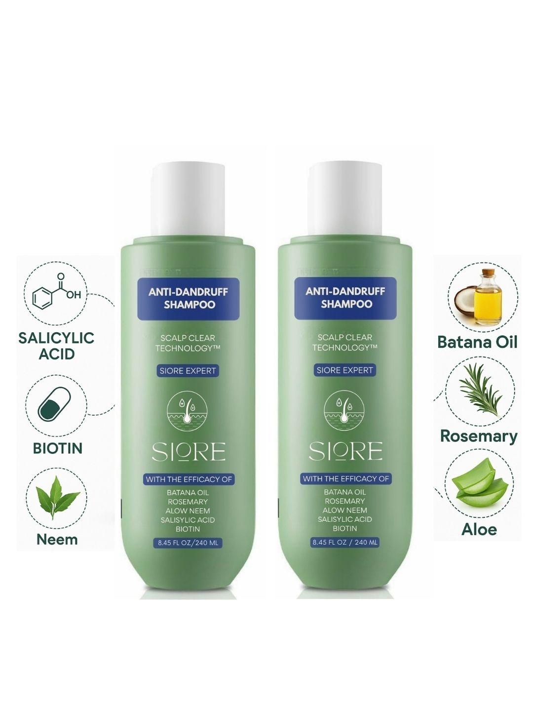 Siore Buy SIORE Set Of 2 Anti Dandruff Shampoo 240 Ml Each - Shampoo for ...