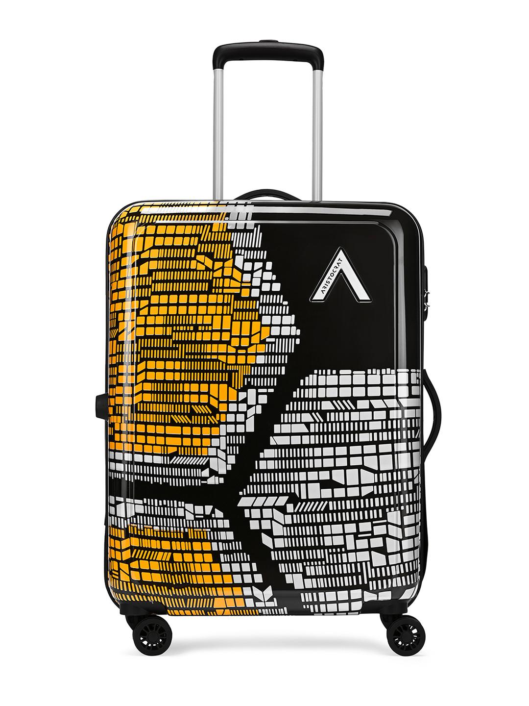 Buy Bruce Orange Small Hard Luggage 54cm Cabin Trolley Bag With 8 Wheel & Combination Lock - - Accessories for Unisex