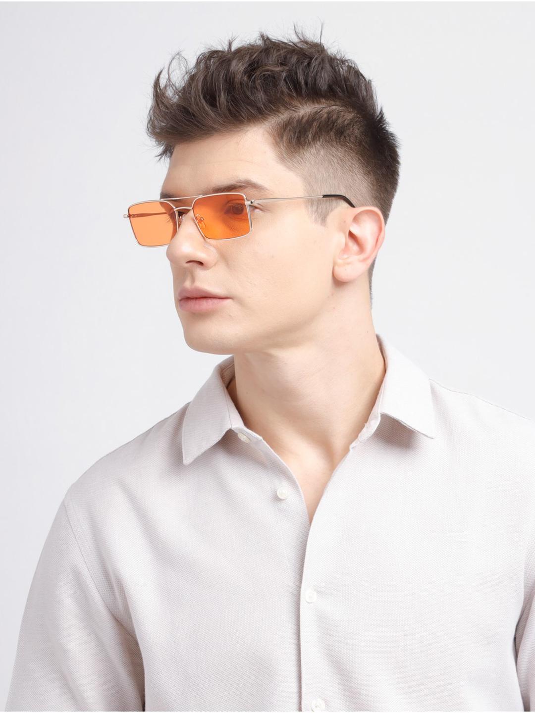 Buy POPPY Men Rectangle Sunglasses With UV Protected Lens - - Accessories for Men