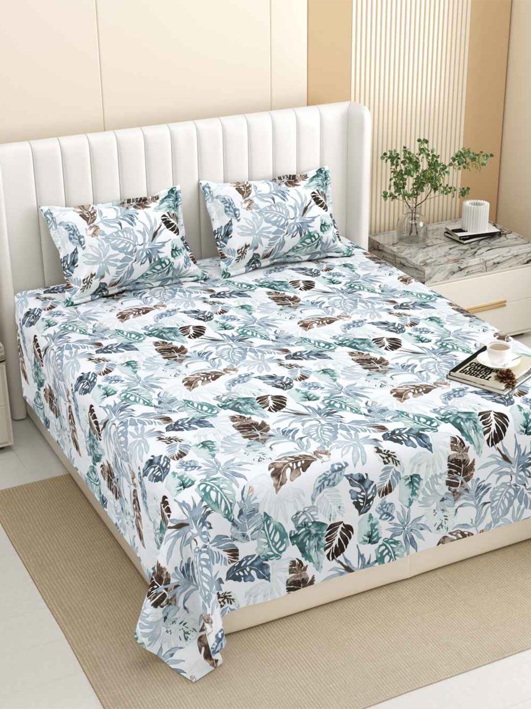 Buy DREAM WEAVERZ Cotton 220 TC Super King Bedsheet Set With 2 Pillow Covers 2.75 X 2.55 M - - Home for Unisex