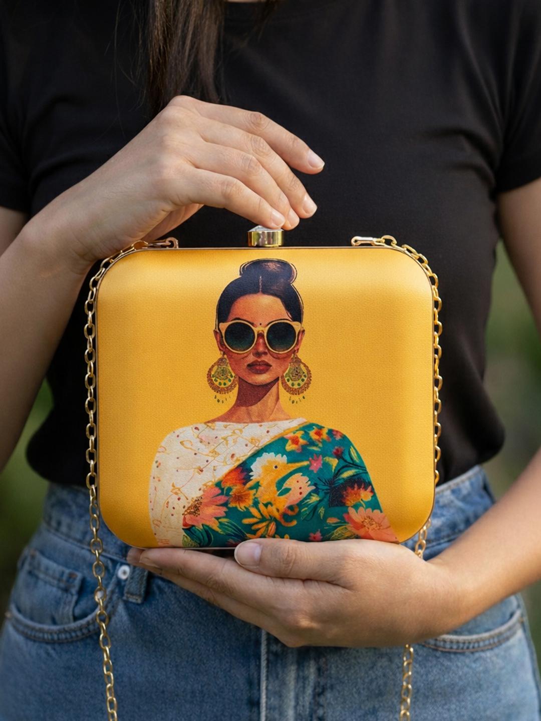 Buy ARTKLIM Classy Women Printed Box Clutch - - Accessories for Women