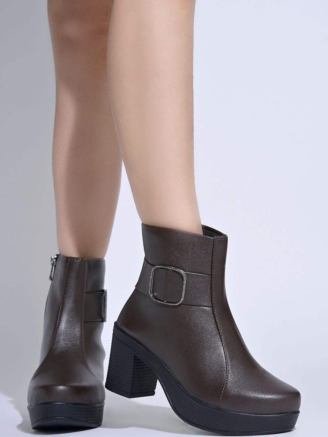 Buy Shoetopia Women Pointed Toe Zip Boots - - Footwear for Women
