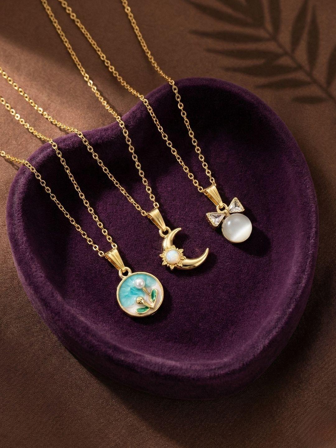 Lara Chain Buy Lara Karen Brass Gold Plated Layered Necklace - Necklace And Chains ...