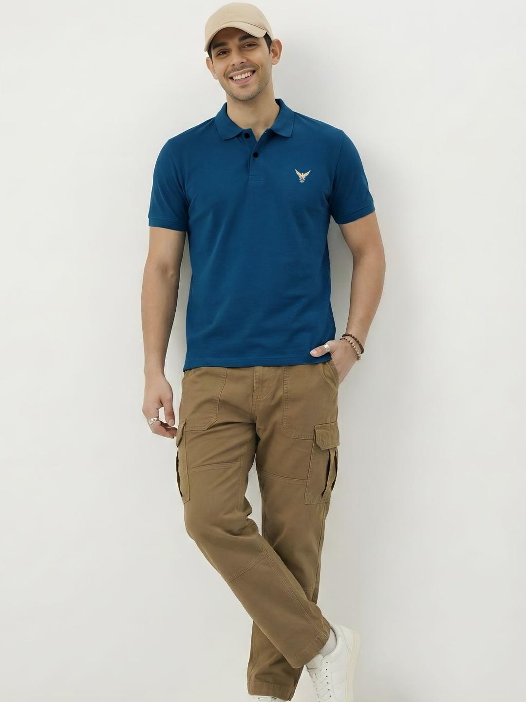 Buy AUSK Men Brand Logo Polo Collar T Shirt - Tshirts for Men 40099694 ...