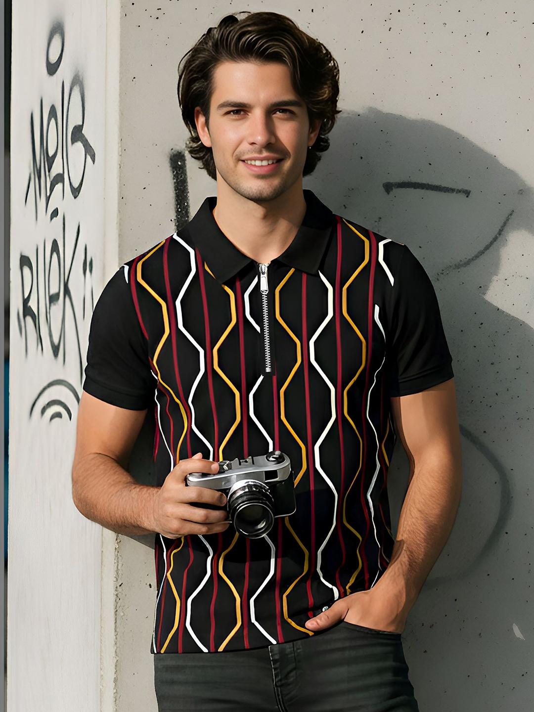 Buy AUSK Men Striped Polo Collar T Shirt - Tshirts for Men 40099659 ...