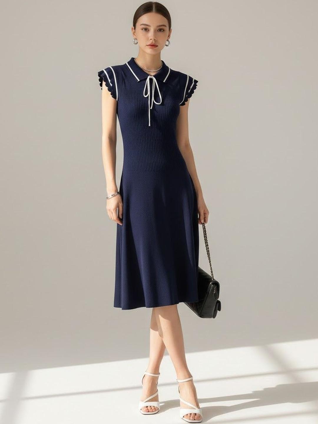 Buy Suo Ruffled A Line Midi Dress - Dresses for Women 40078115 | Myntra