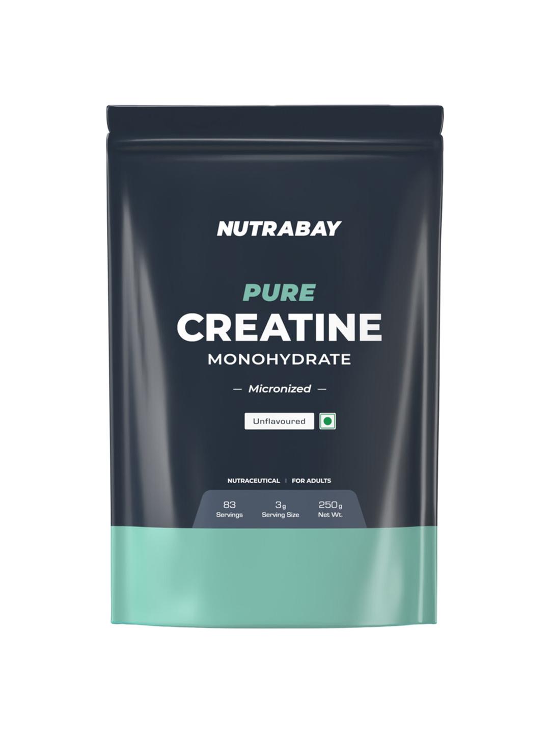 Buy Nutrabay Pure 100% Micronised Creatine Monohydrate Unflavoured  250gms -  - Gourmet for Unisex