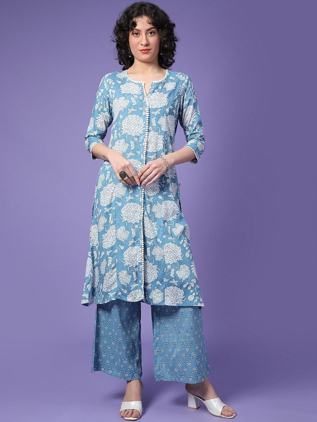 Buy V Mart Bohemian Printed Tunic With Palazzos - Co Or…
