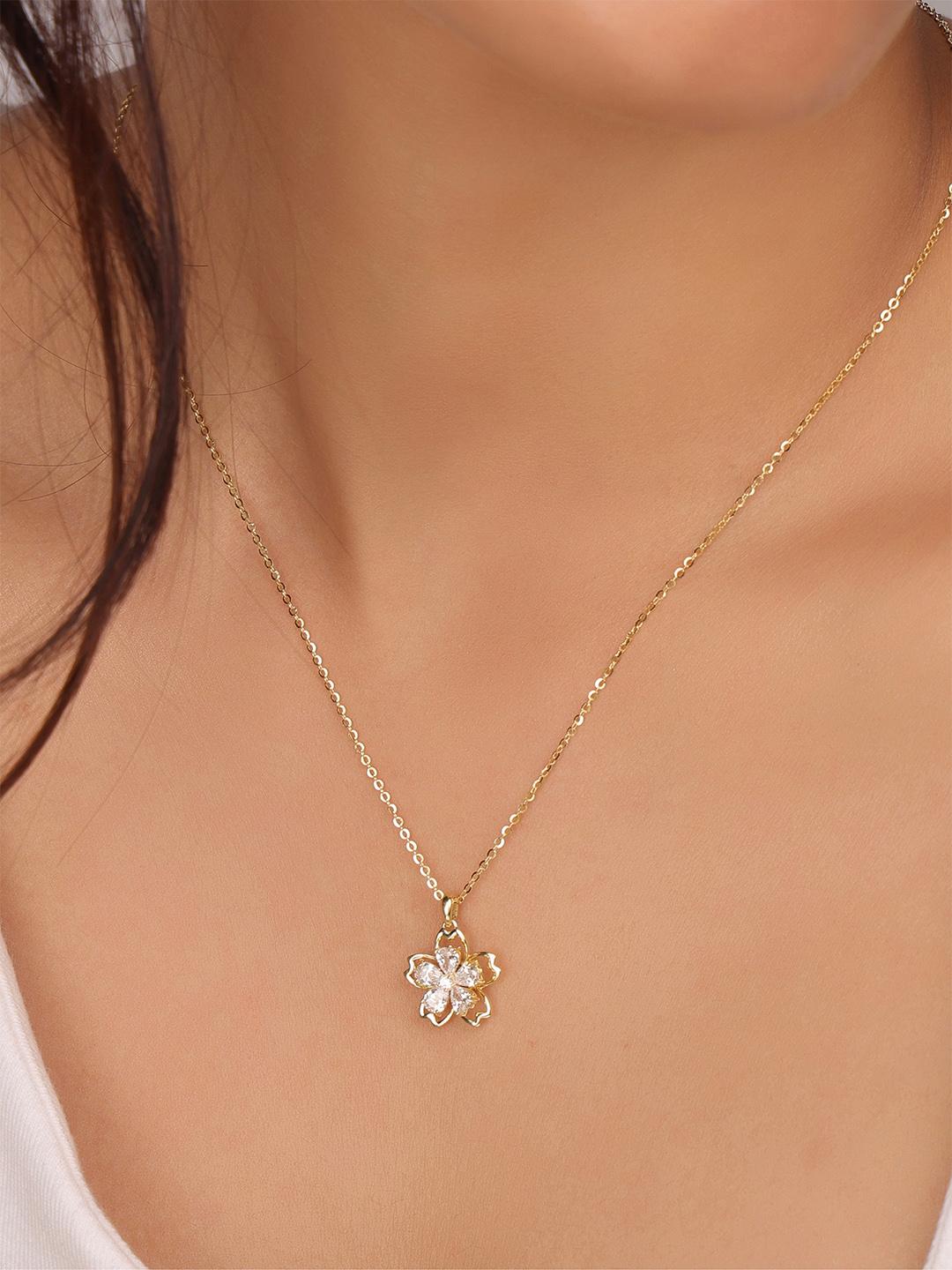 Buy 925 Sterling Silver Gold Plated Spinner Necklace -  - Accessories for Women