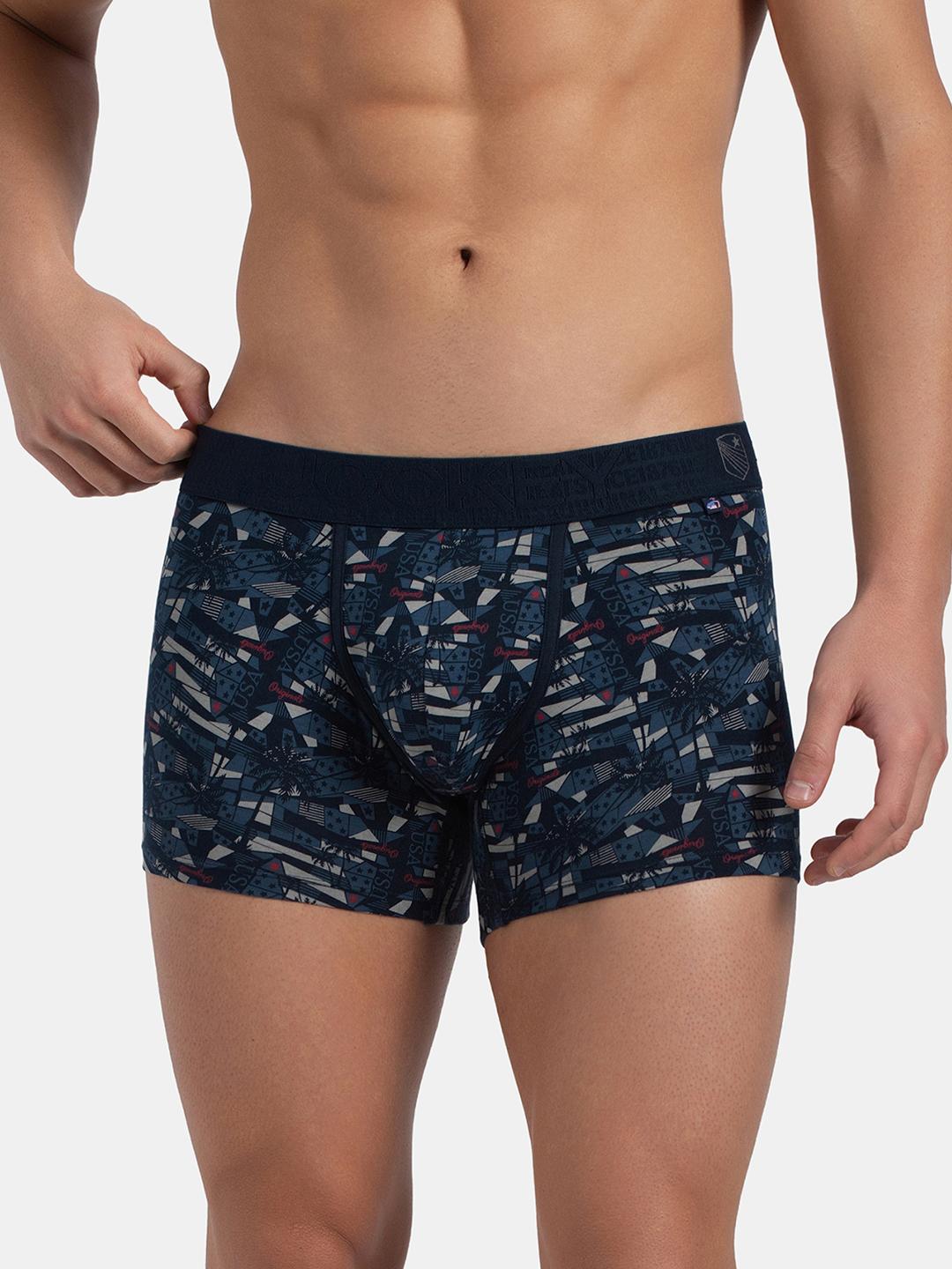 Buy Jockey Super Combed Cotton Stretch Printed Trunk With Ultrasoft Waistband US63 -  - Apparel for Men