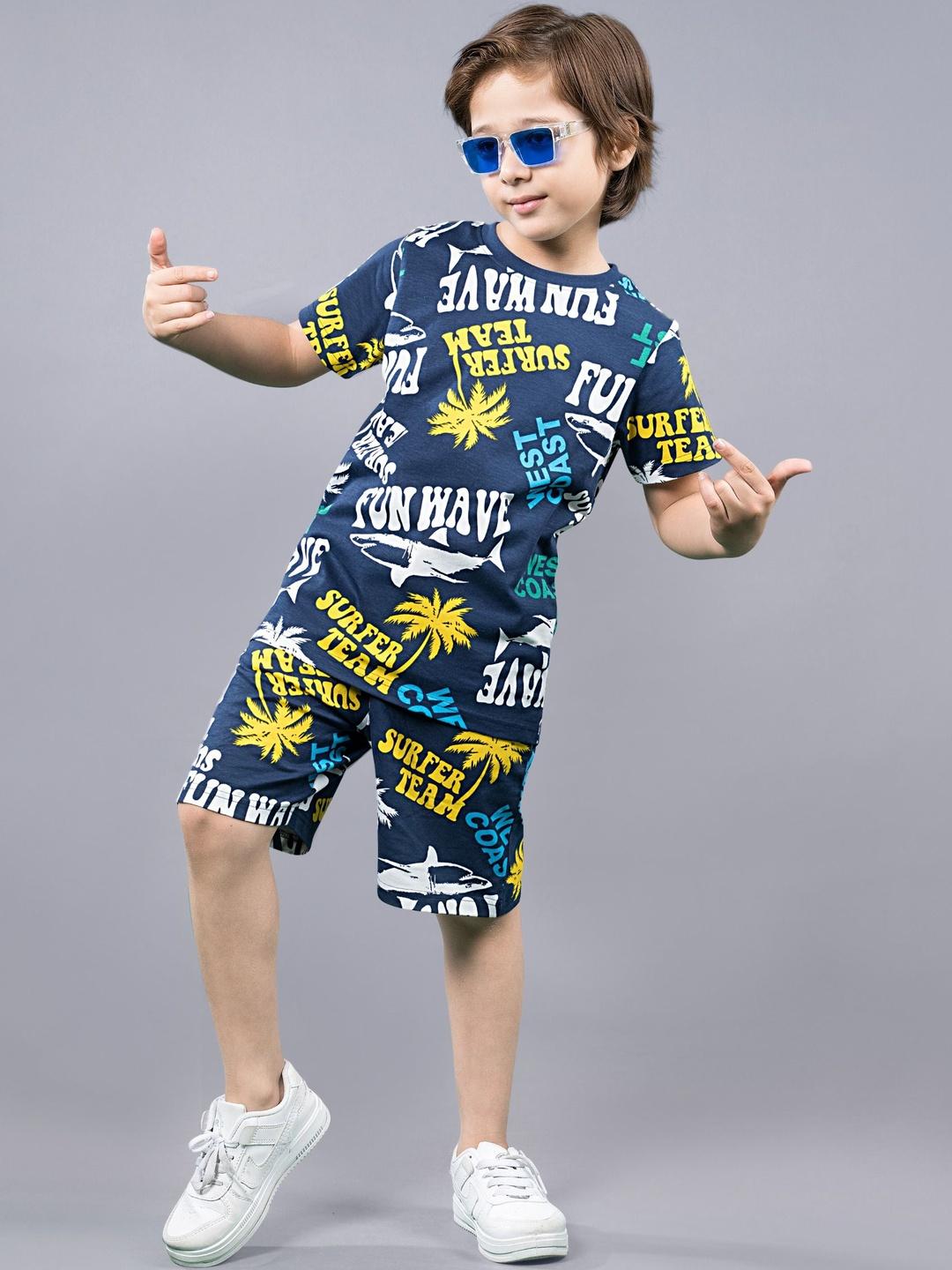Buy PLUM TREE Boys Premium Cotton Top & Shorts Co Ord Set -  - Apparel for Boys