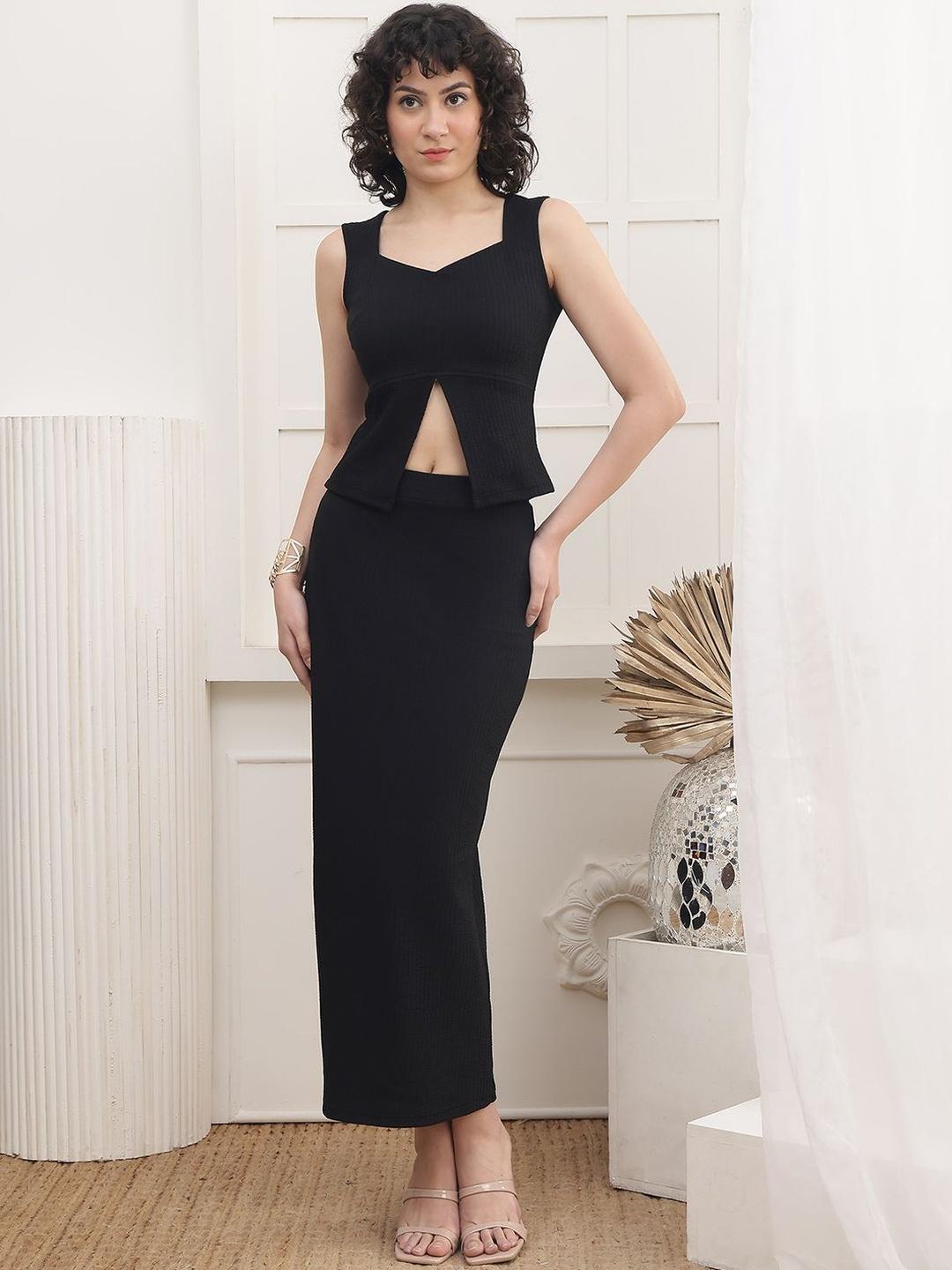 Buy CORSICA Solid Top With Skirt - - Apparel for Women