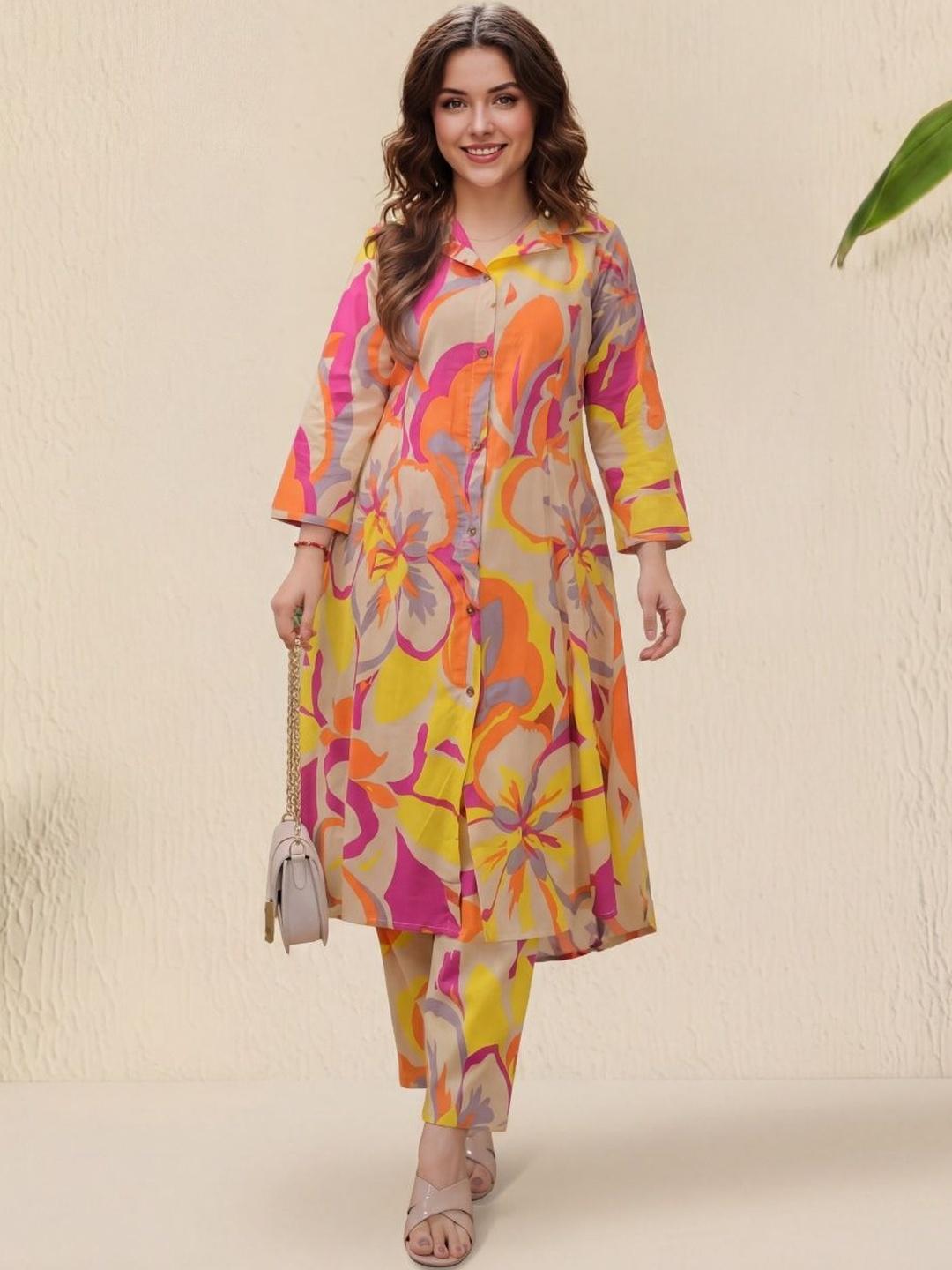 Buy Bohemian Printed Tunic Shirt With Trousers -  - Apparel for Women