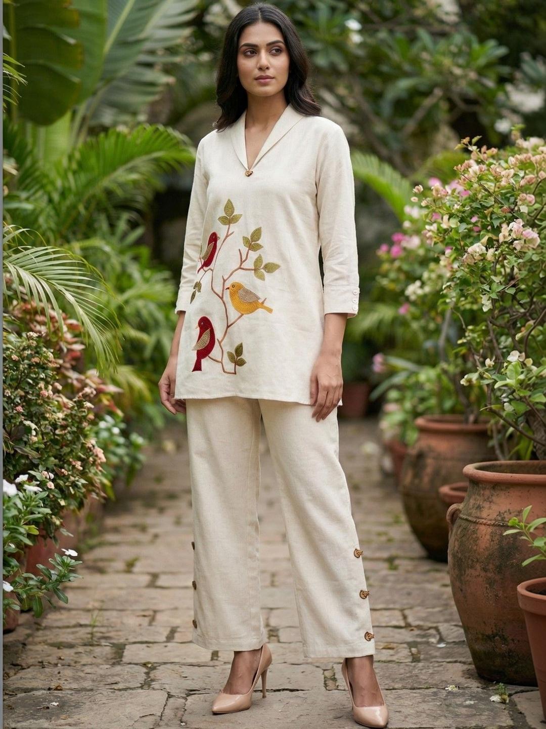 Buy AUTUMN LANE Embroidered Tunic With Trousers - - Apparel for Women
