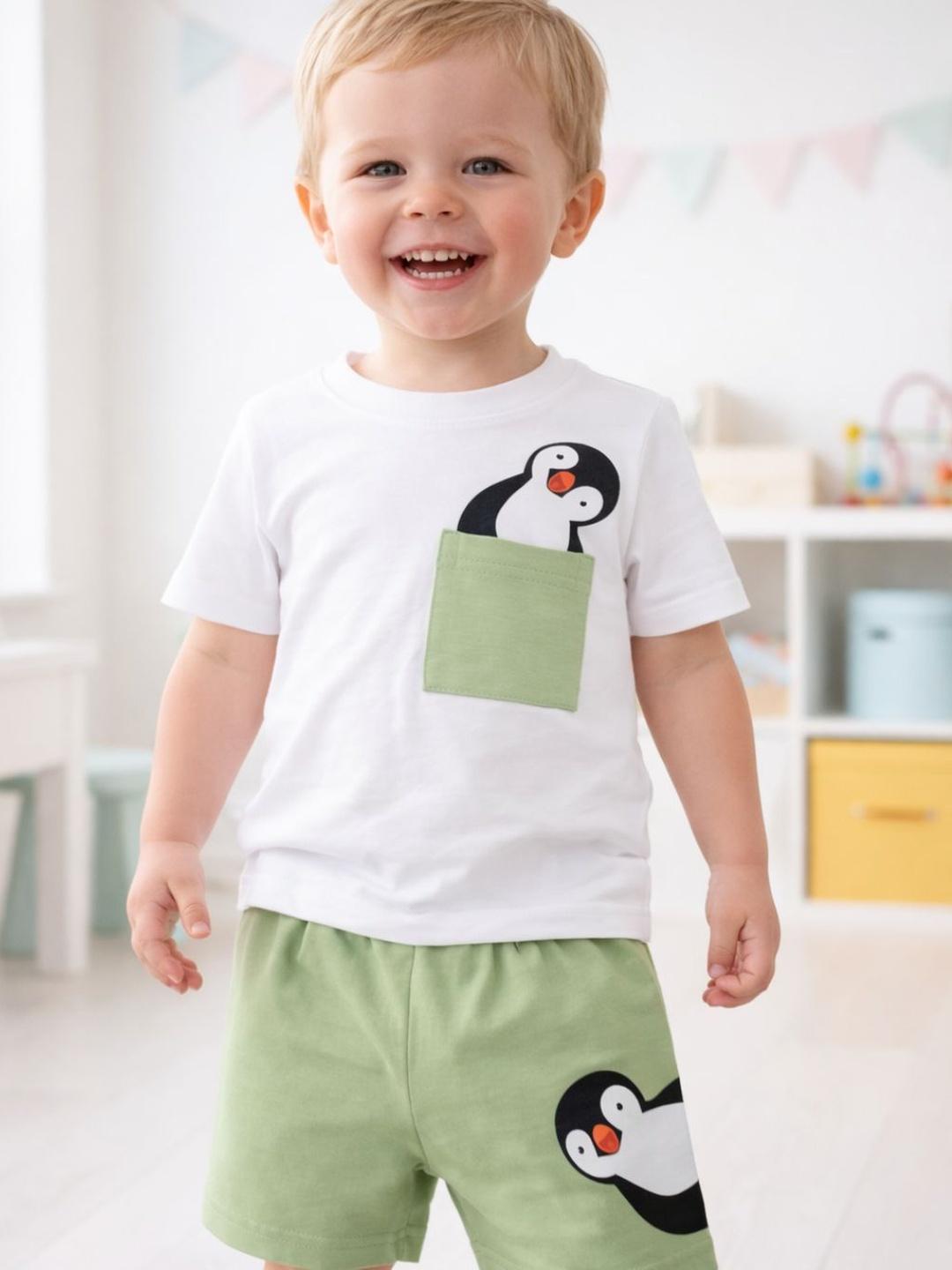 Buy BabyZone Unisex Kids Printed T Shirt With Shorts -  - Apparel for Unisex Kids