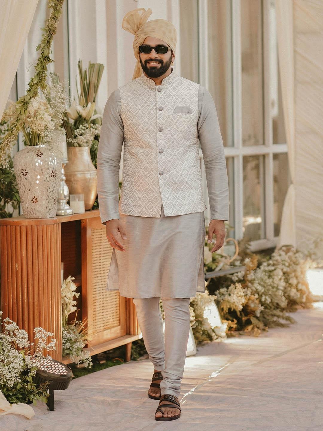 Buy KISAH Woven Design Nehru Jackets - Nehru Jackets for Men 23173690 ...