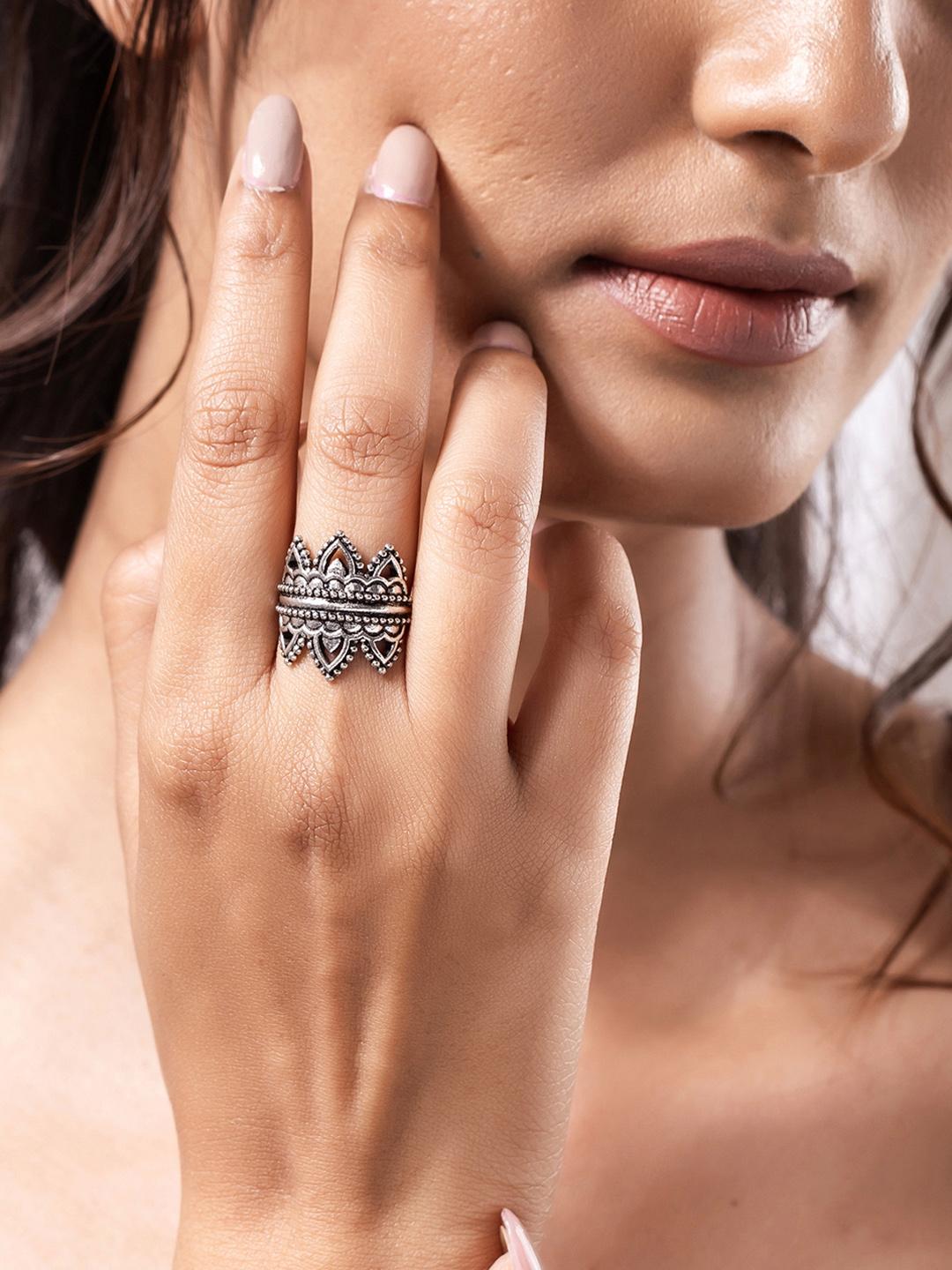 Buy Boho Tribe Nomad Oxidised Ring -  - Accessories for Women