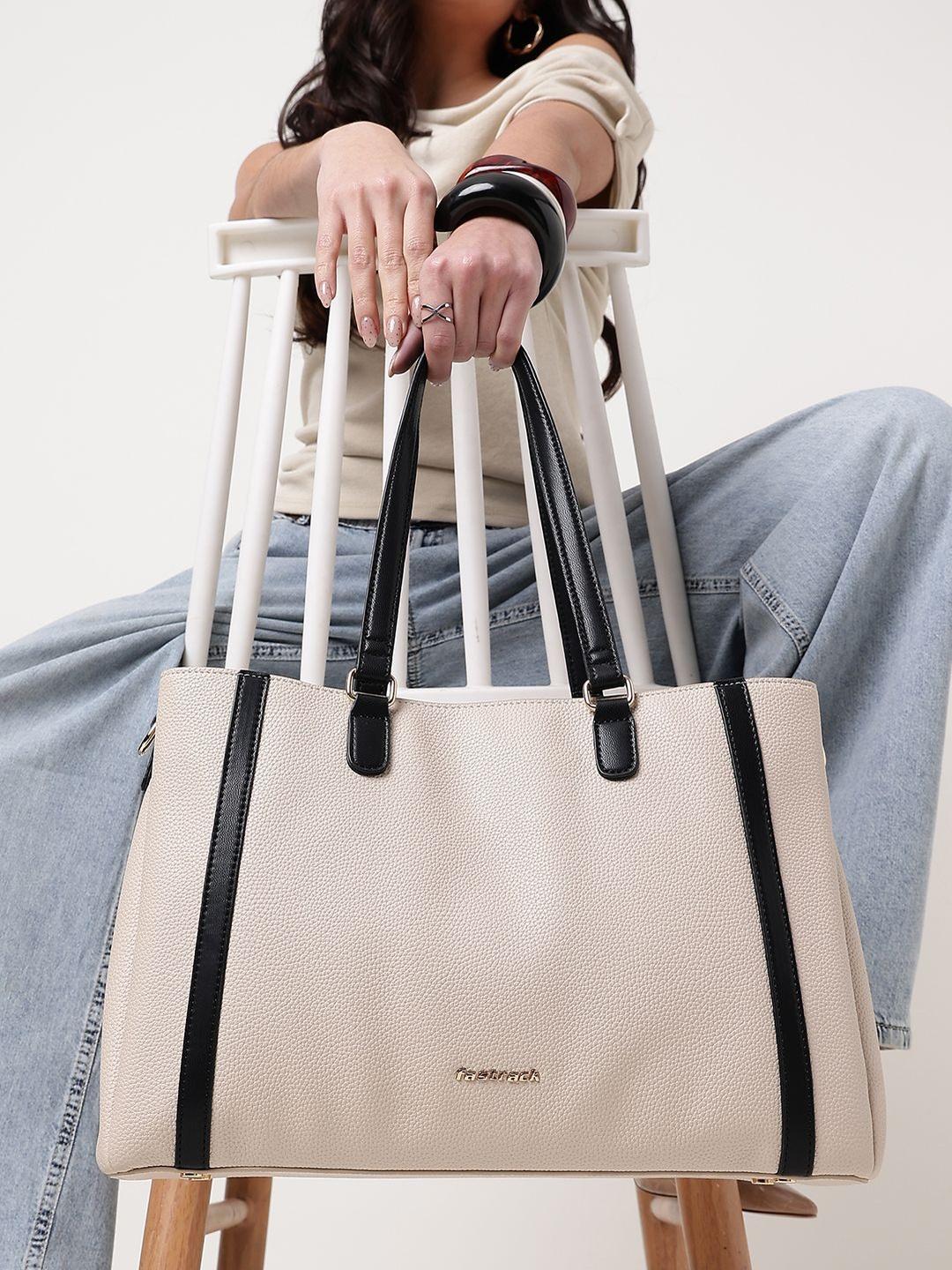 Buy Fastrack Women White Metro Carry Laptop Tote With 14