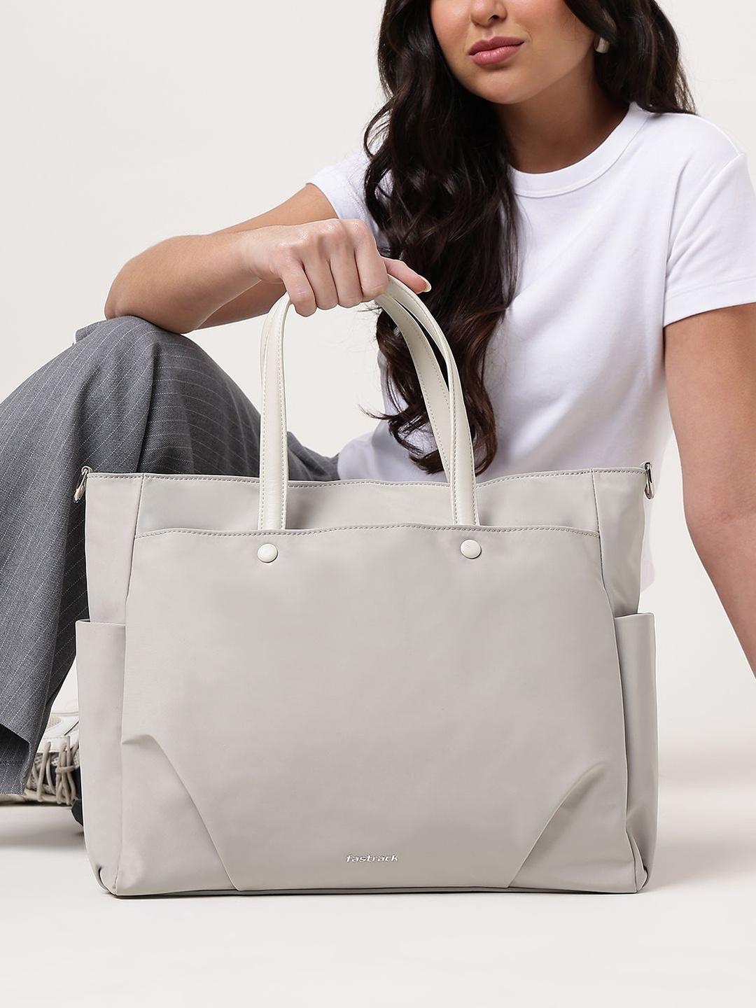 Buy Fastrack Women Sage Green Nylon Edge Laptop Tote With 15