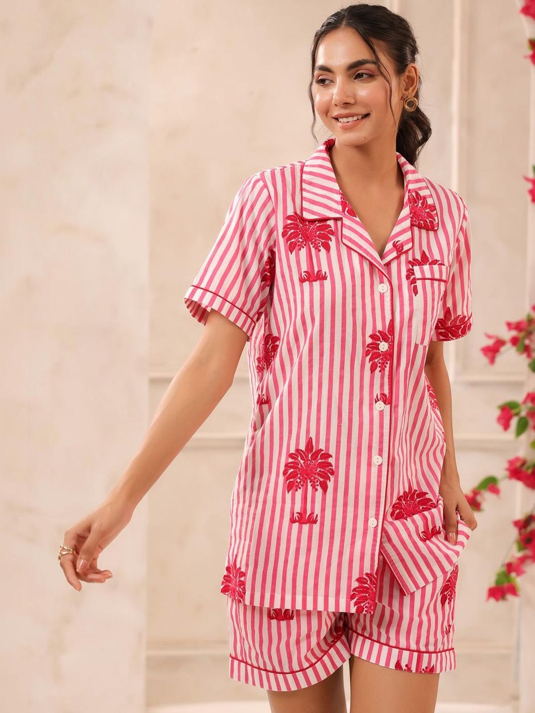 Buy Jaipur Morni Tropical Cotton Printed Shirt With Shorts -  - Apparel for Women