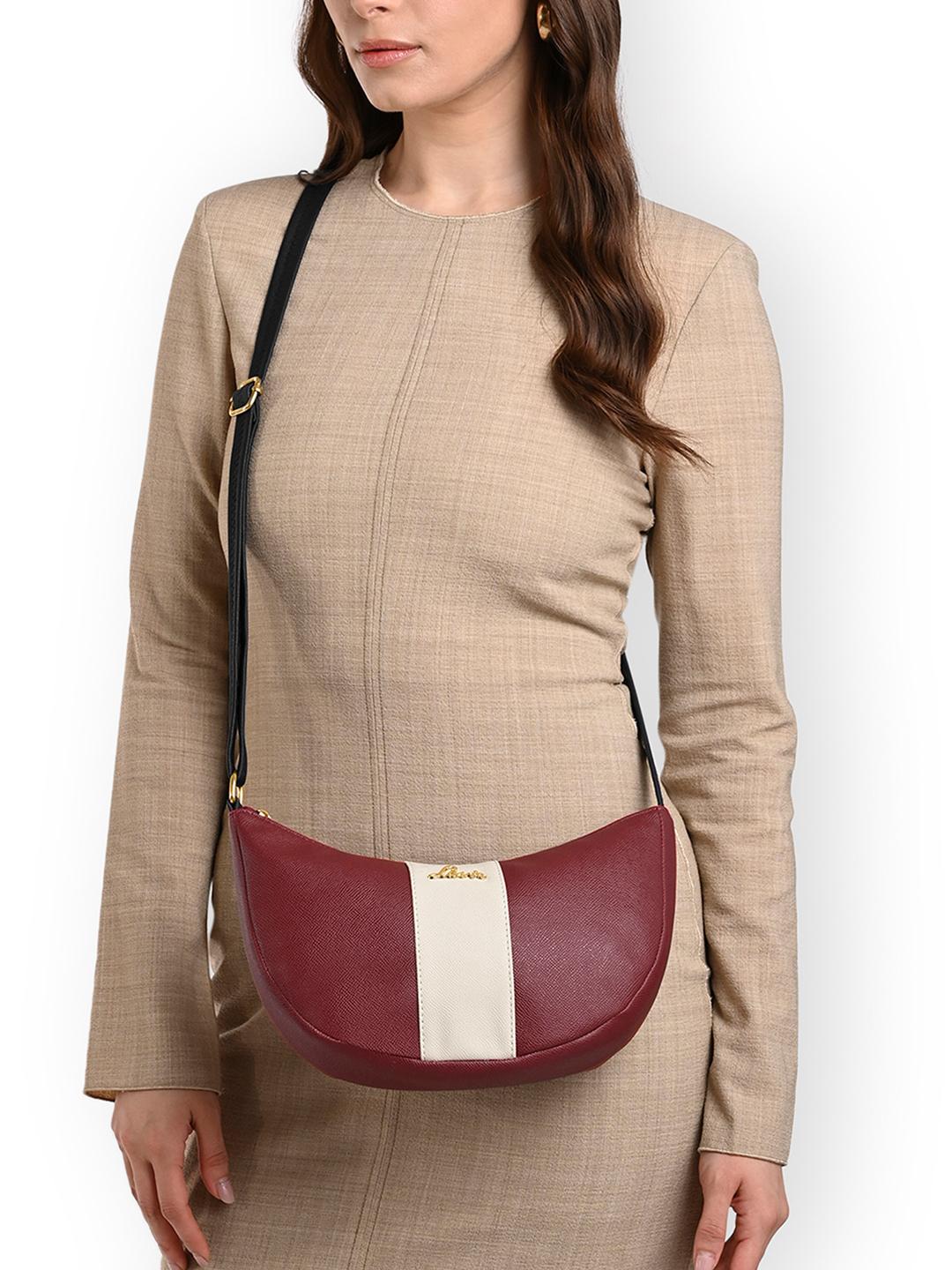Buy Lavie Bonnie Colourblocked Synthetic Leather Half Moon Sling Bag - - Accessories for Women
