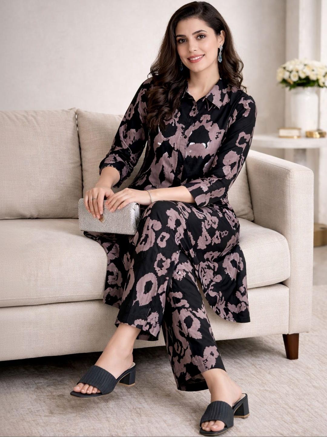 Buy Anouk Rustic Printed Shirt With Trousers - - Apparel for Women
