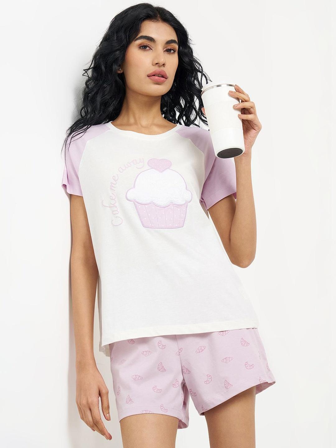 Buy Dreamz By Pantaloons Printed Lounge Tshirts - - Apparel for Women