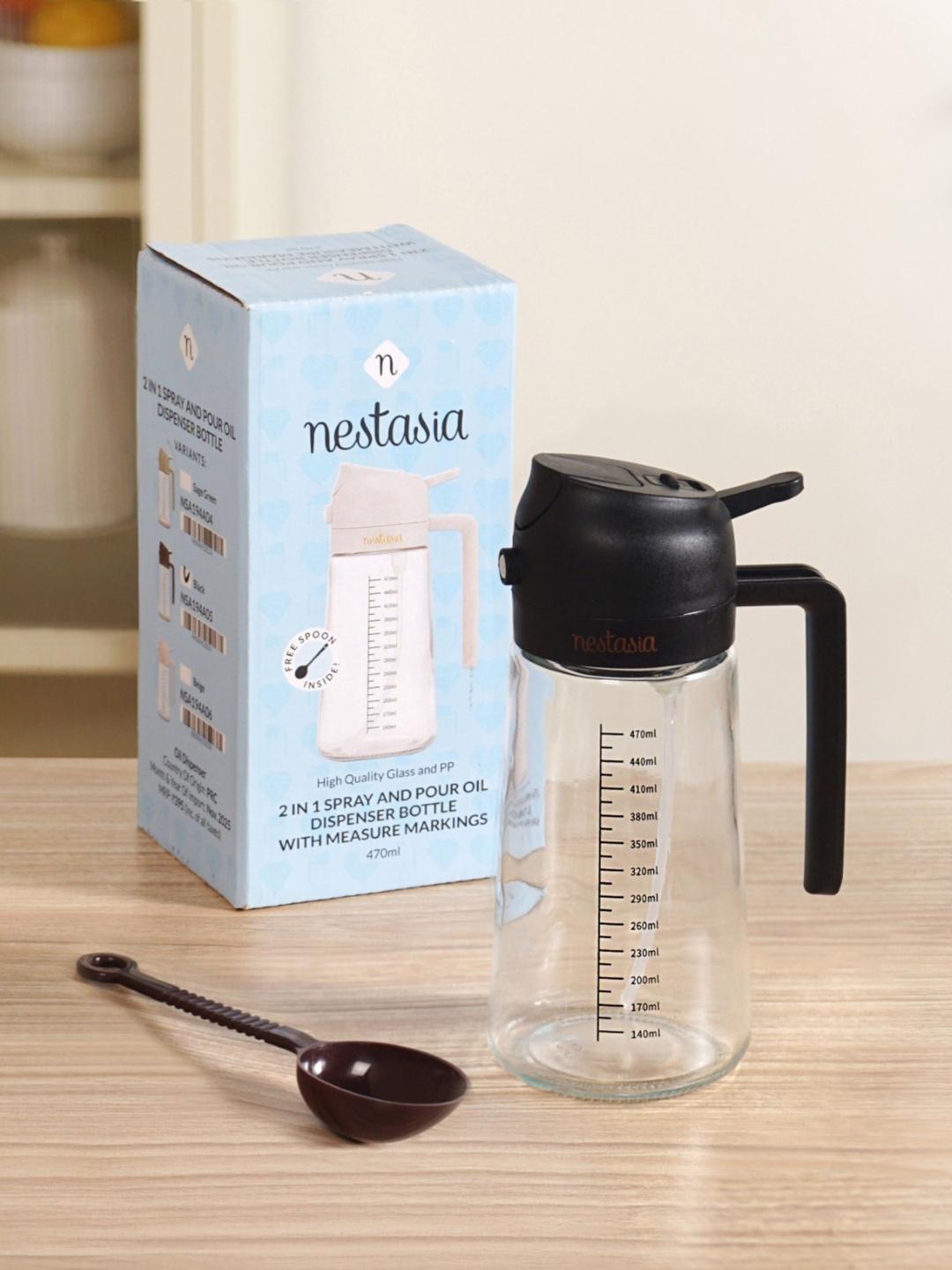 Buy Nestasia Black 2026 Glass Easy To Clean Oil Dispenser - - Home for Unisex