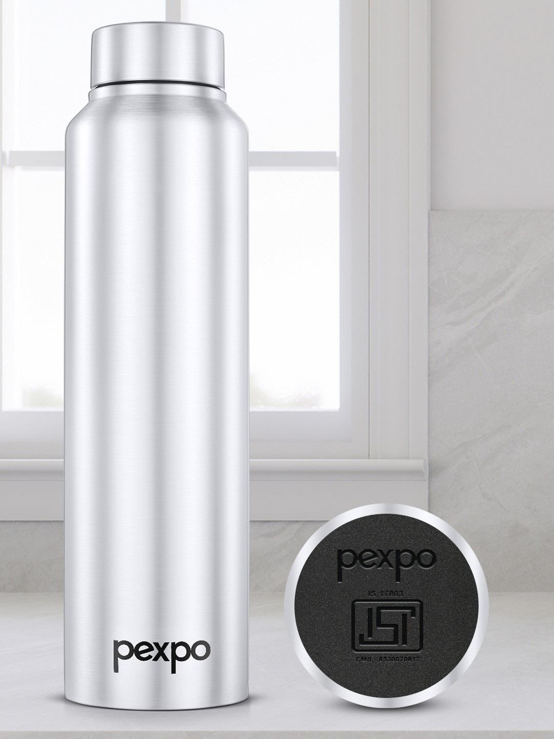Buy Pexpo Chromo Silver Stainless Steel Single Wall Vacuum Water Bottle