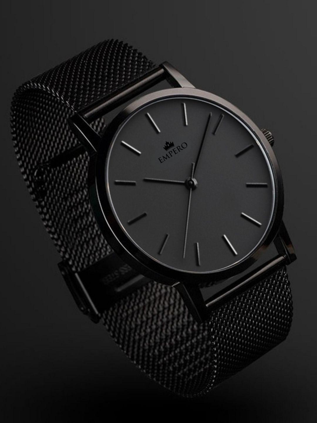 Buy EMPERO Dial & Stainless Steel Bracelet Style Straps Analogue Watch EAB104 Black Dial -  - Accessories for Men