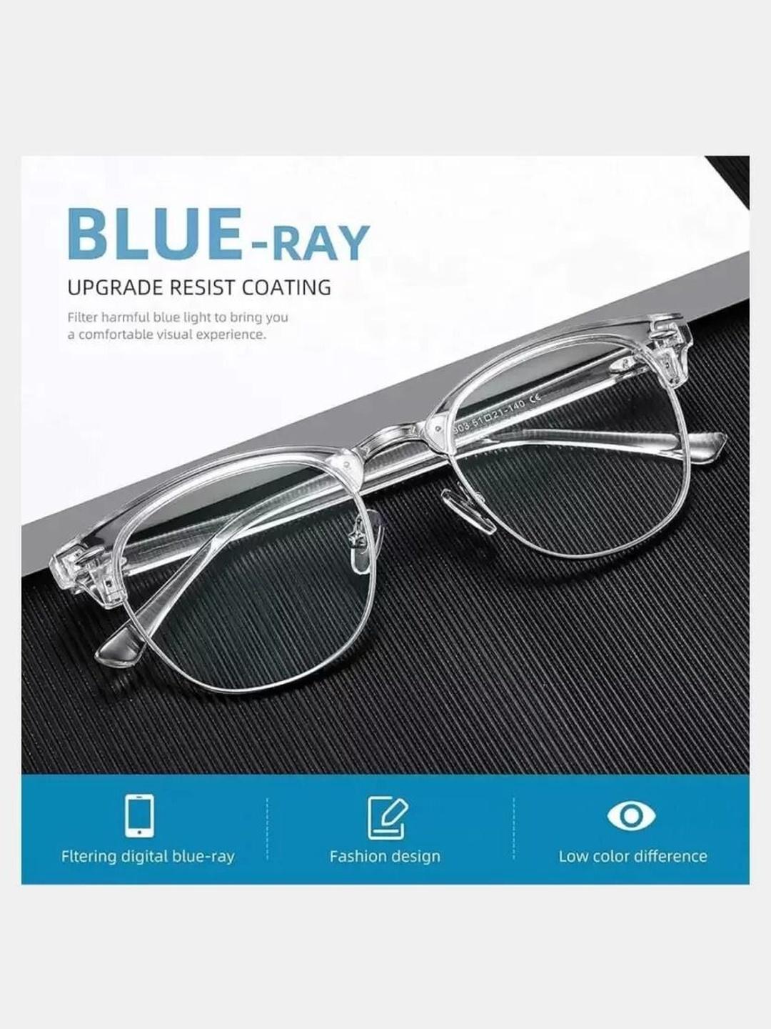 Artrue Unisex Clear Lens White Round Sunglasses