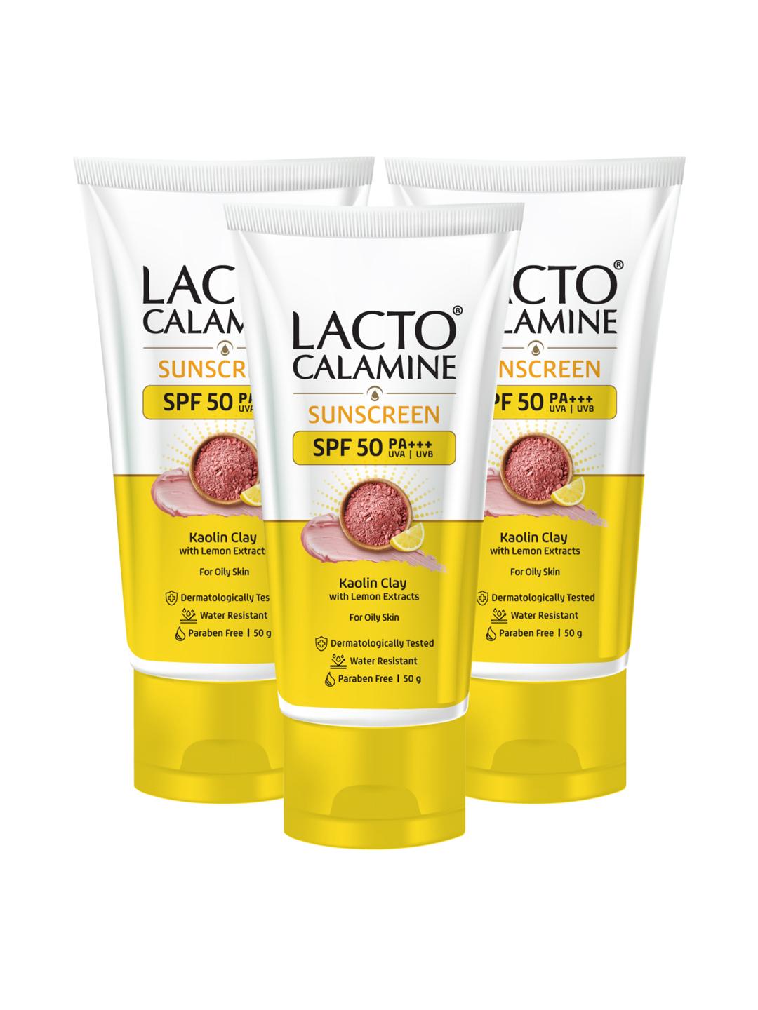Buy Lacto Calamine Set Of 3 Daily Sunshield SPF 50 PA+++ Matte Look ...